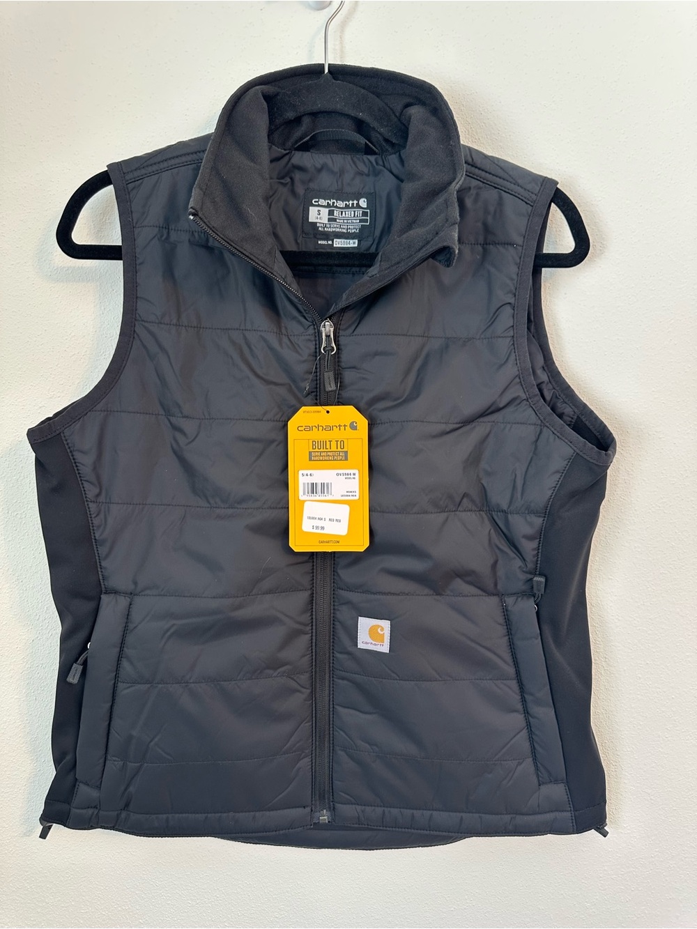 CARHARTT Women’s Black Vest Size Small NWT